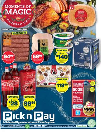 Pick n Pay catalogue  - 11/12/2023 - 26/12/2023.