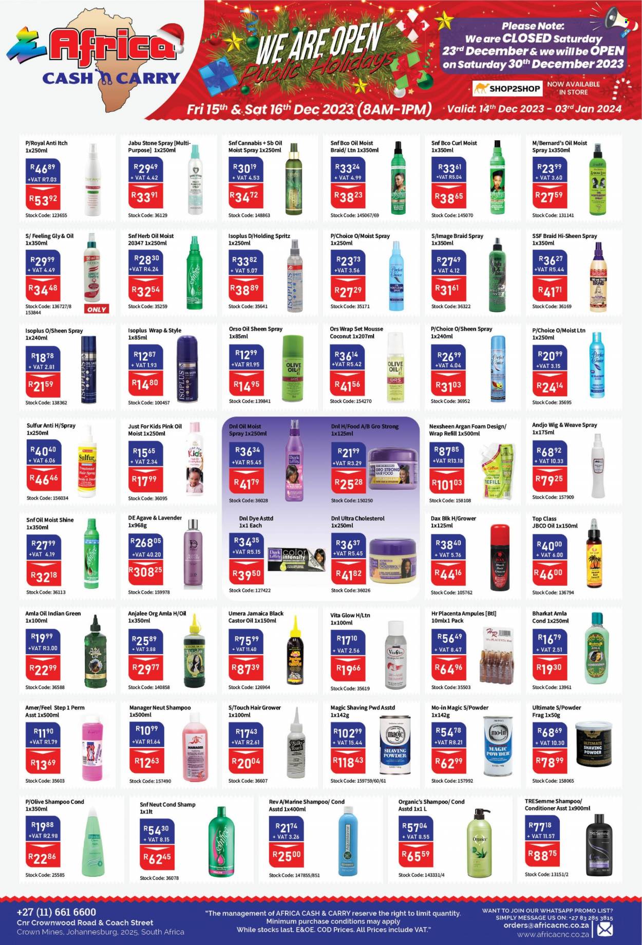 Africa Cash & Carry specials - 14/12/2023 - 03/01/2024. Page 1