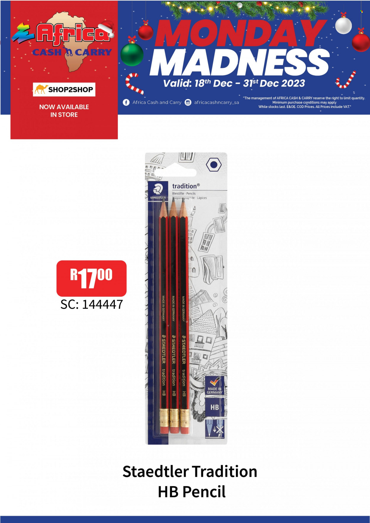 Africa Cash & Carry specials - 18/12/2023 - 31/12/2023. Page 7