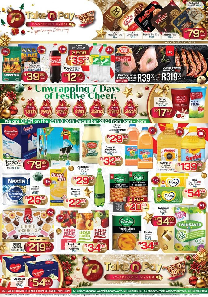 Take n Pay specials - 18/12/2023 - 24/12/2023. Page 1
