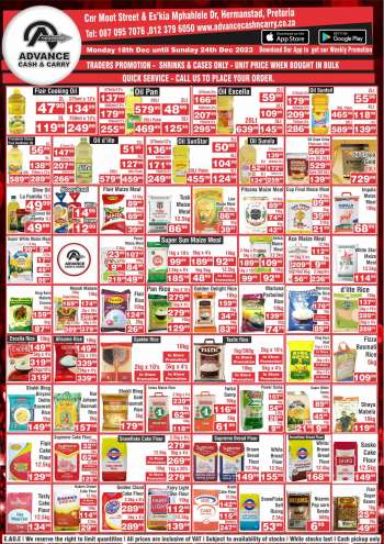 Advance Cash & Carry catalogue  - 18/12/2023 - 24/12/2023.