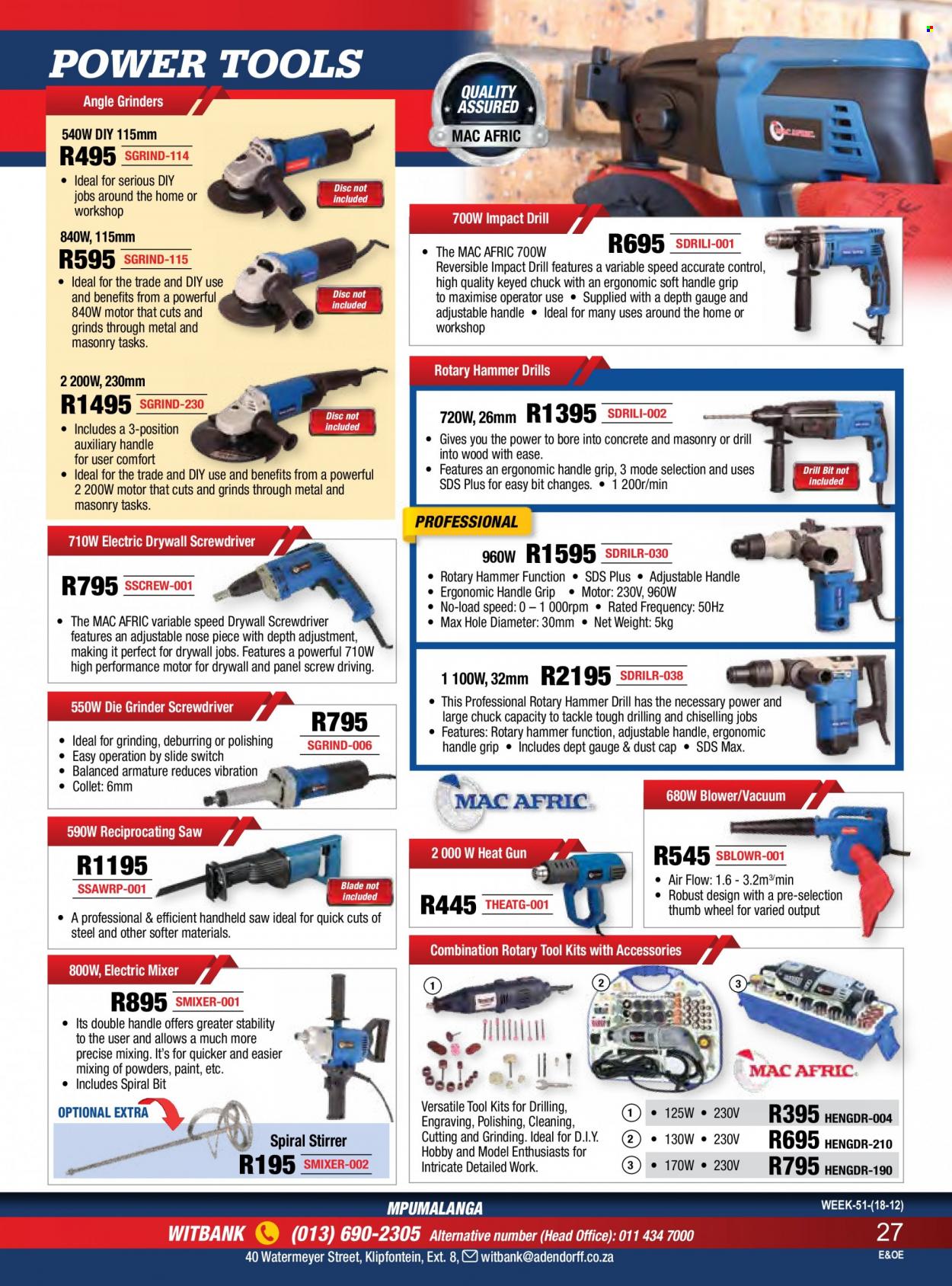 Adendorff Machinery Mart specials. Page 29