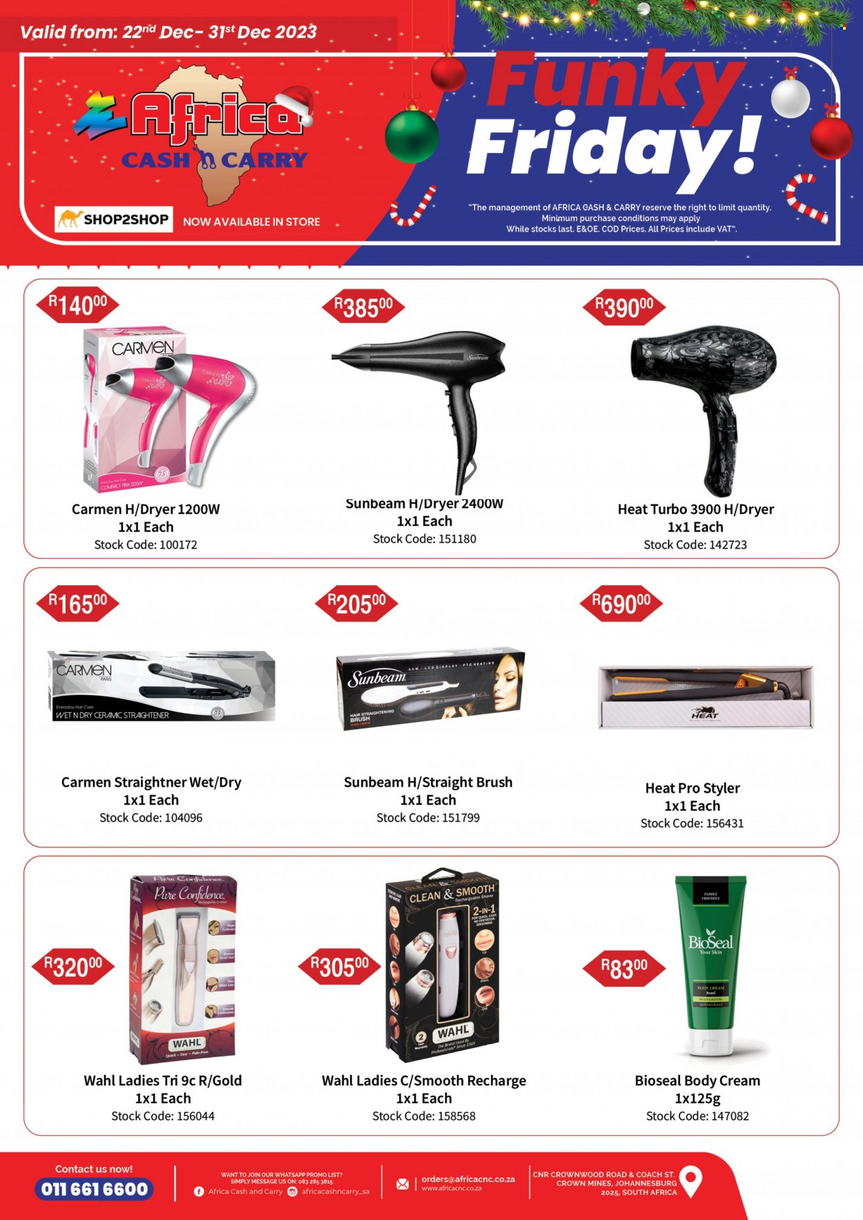 Africa Cash & Carry specials - 22/12/2023 - 31/12/2023. Page 1