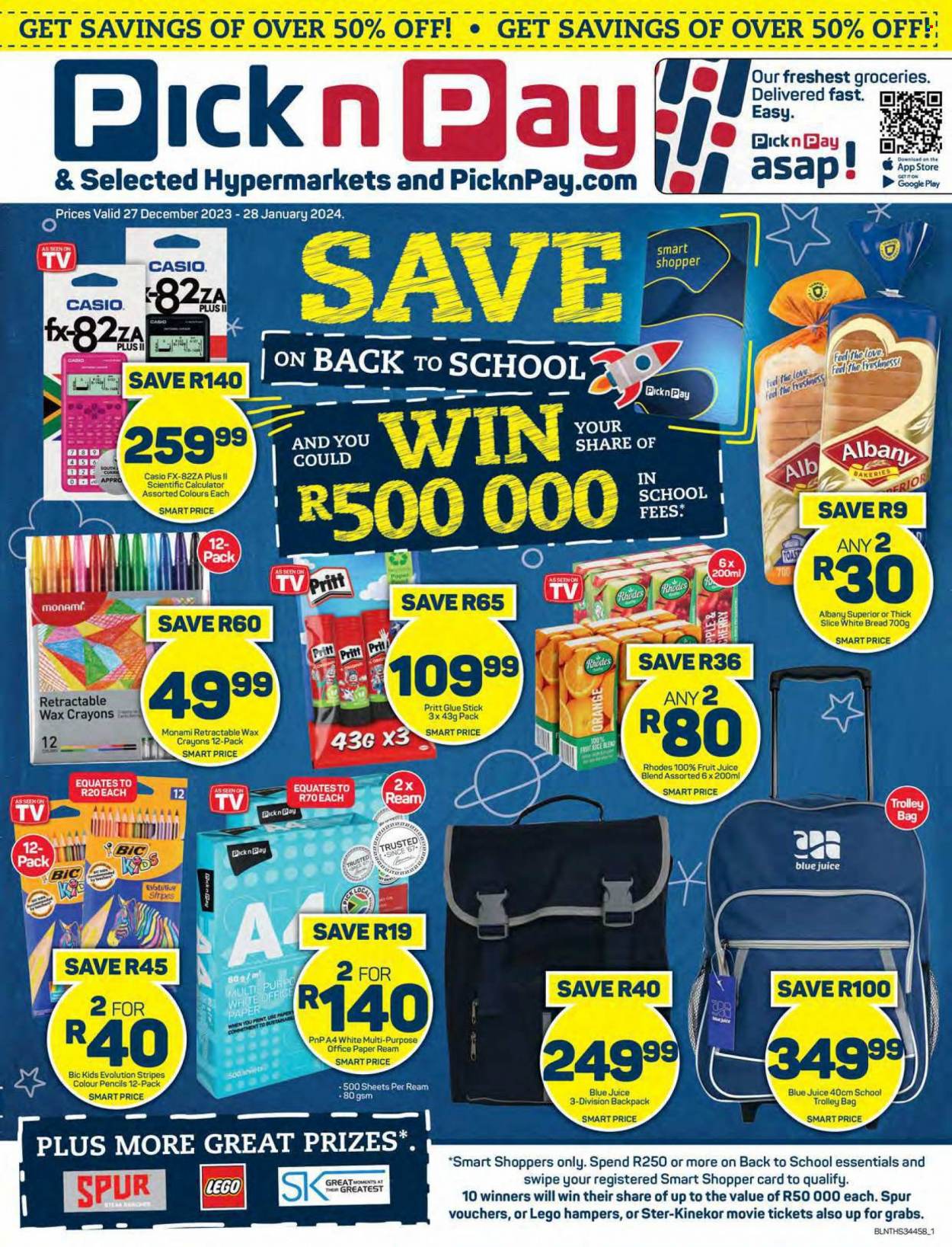Pick n Pay specials - 27/12/2023 - 28/01/2024. Page 1