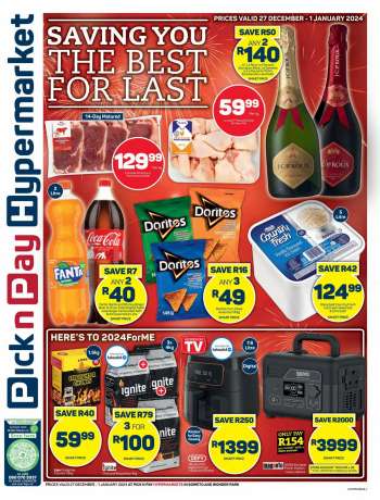 Pick n Pay catalogue  - 27/12/2023 - 01/01/2024.