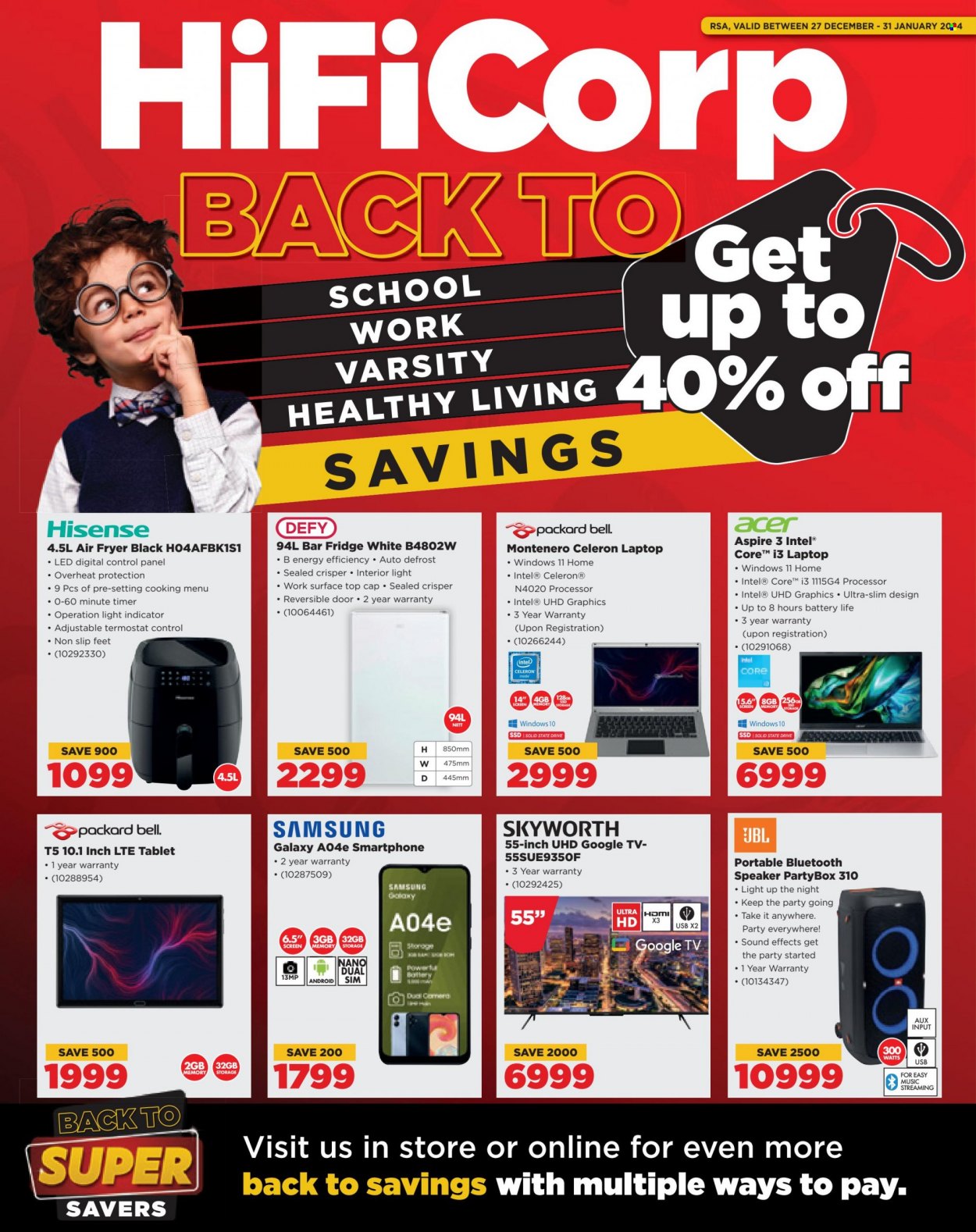 HiFi Corp specials - 27/12/2023 - 31/01/2024. Page 1