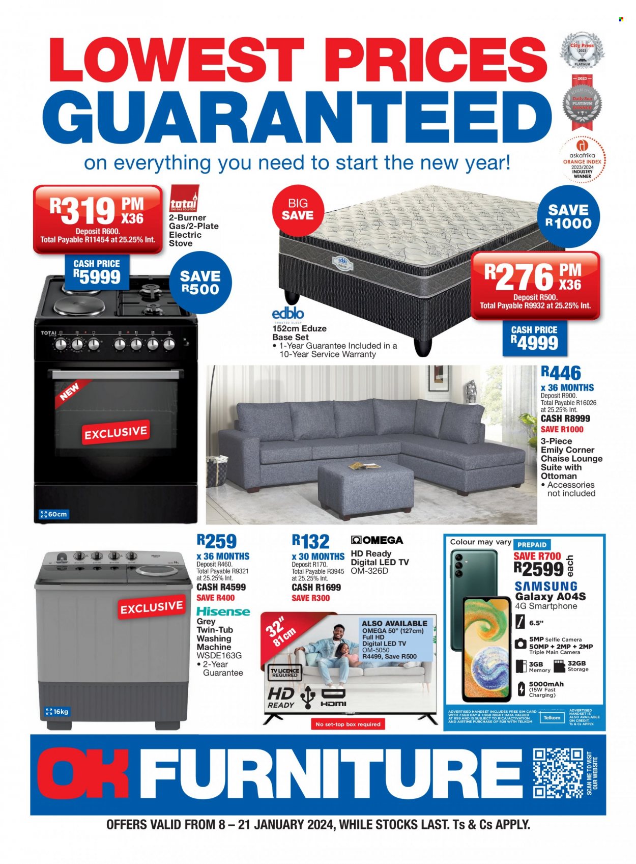 OK Furniture specials - 08/01/2024 - 21/01/2024. Page 1