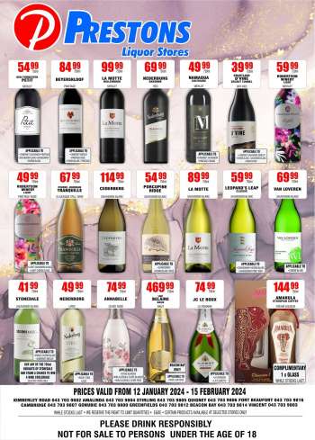 Prestons Liquor Stores catalogue  - 12/01/2024 - 15/02/2024.