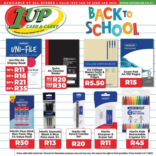 1UP Cash & Carry specials - 15/01/2024 - 22/01/2024. Page 1