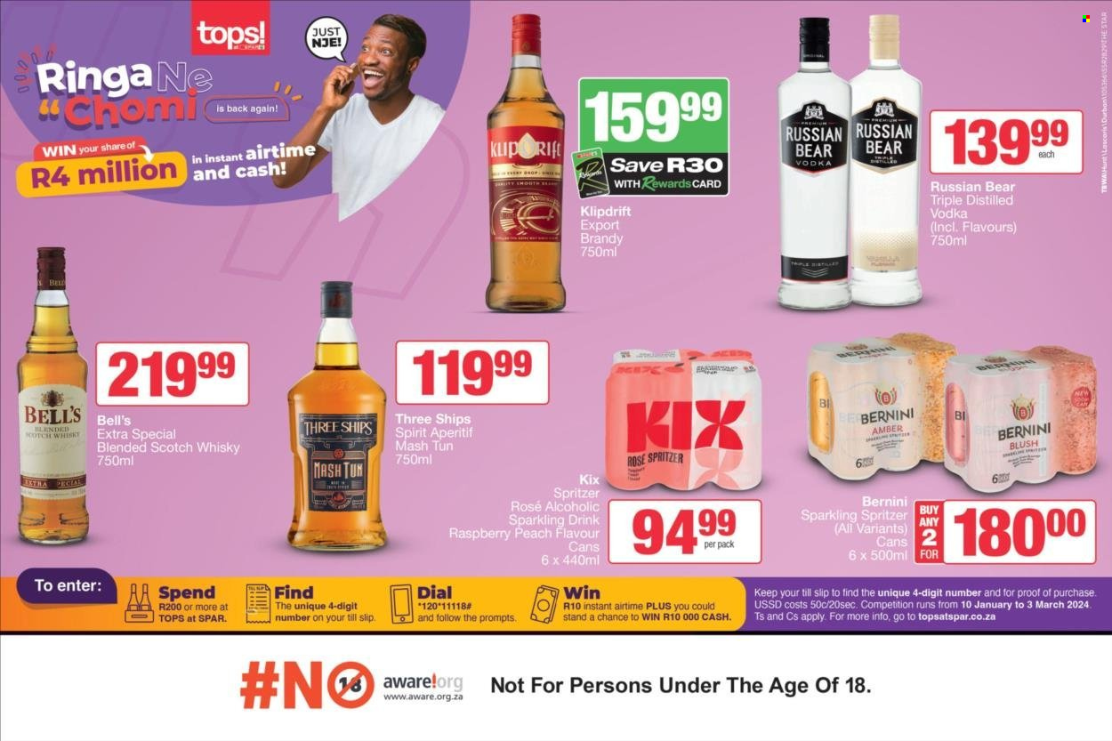TOPS at SPAR specials - 18/01/2024 - 21/01/2024. Page 1