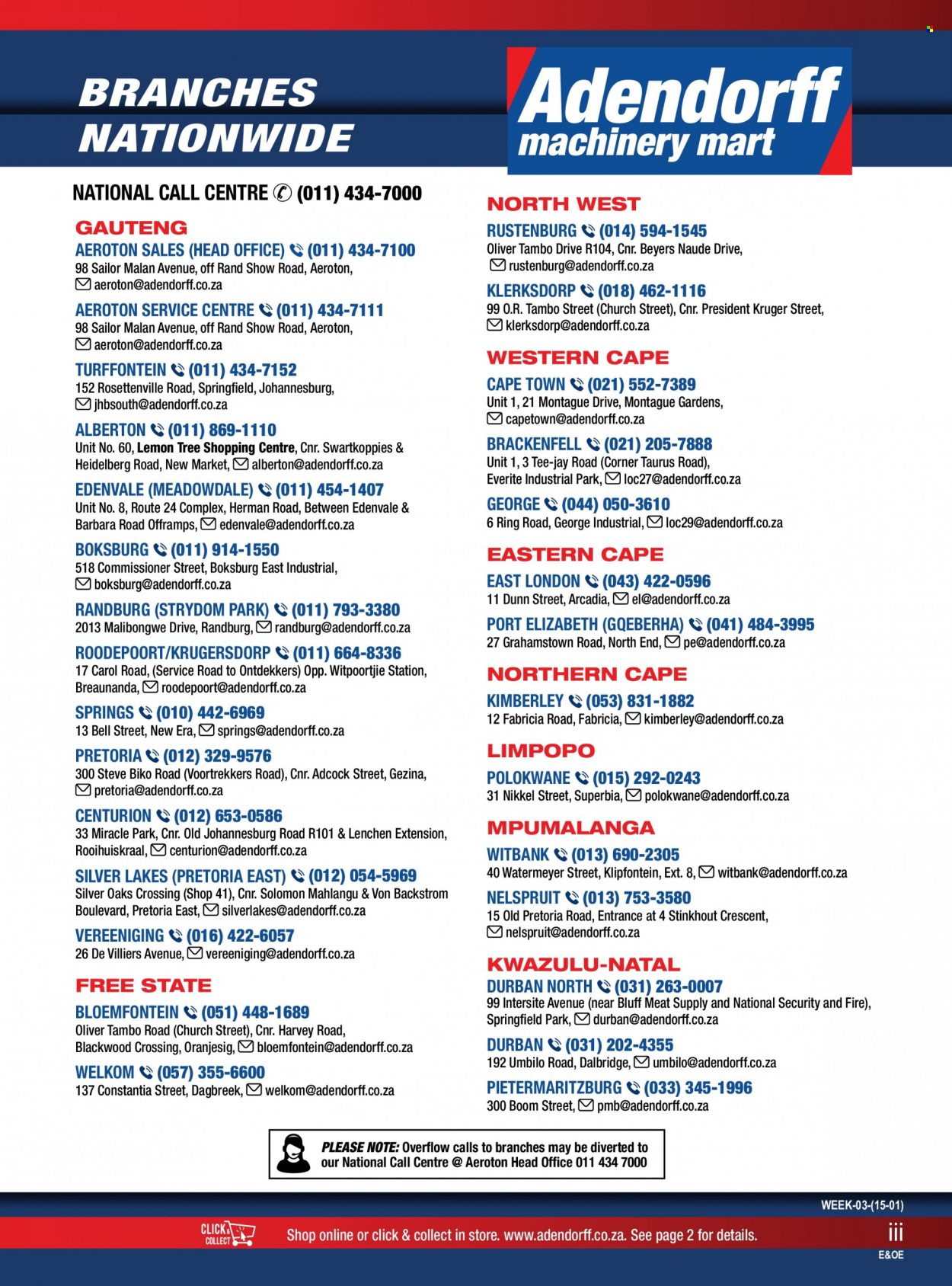 Adendorff Machinery Mart specials. Page 3