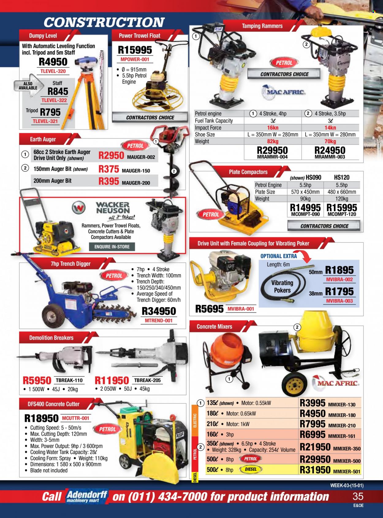 Adendorff Machinery Mart specials. Page 37