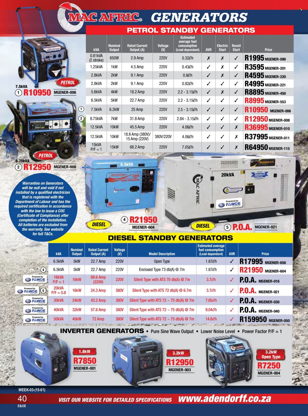 Adendorff Machinery Mart specials. Page 42