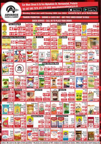 Advance Cash & Carry catalogue  - 22/01/2024 - 28/01/2024.