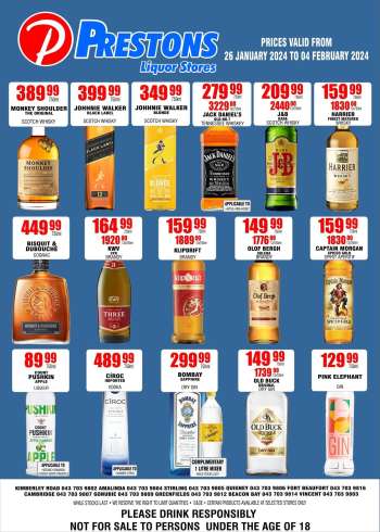 Prestons Liquor Stores catalogue  - 26/01/2024 - 04/02/2024.
