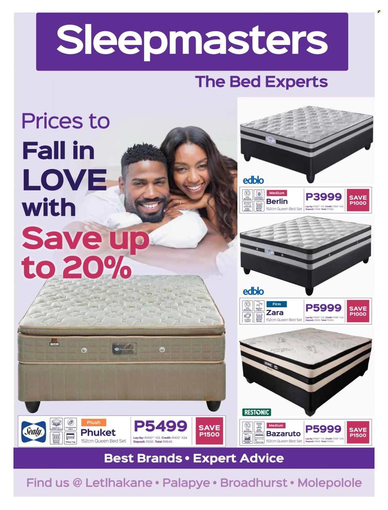 Sleepmasters specials - 05/02/2024 - 03/03/2024. Page 1
