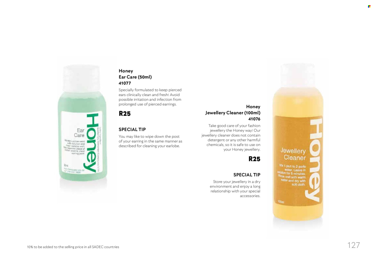 Honey specials. Page 129