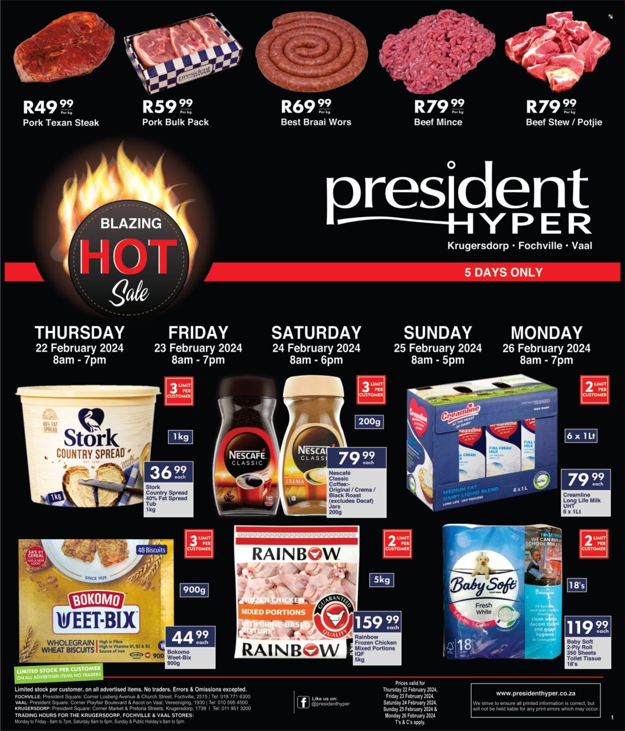 President Hyper specials - 22/02/2024 - 26/02/2024. Page 1