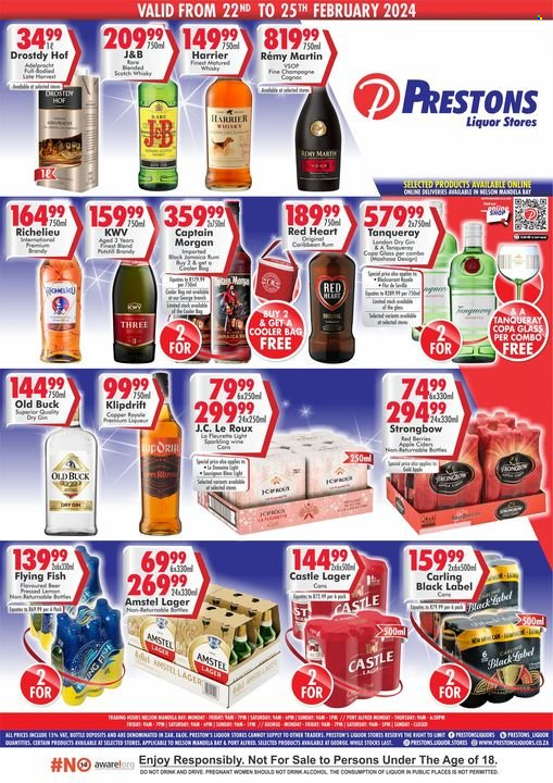 Prestons Liquor Stores specials - 22/02/2024 - 25/02/2024. Page 1