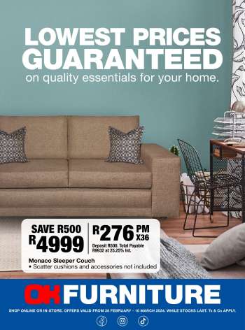 OK Furniture catalogue  - 26/02/2024 - 10/03/2024.