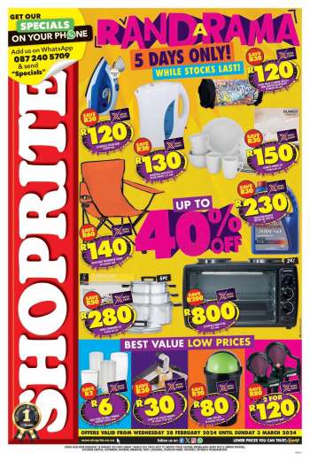 Shoprite catalogue  - 28/02/2024 - 03/03/2024.