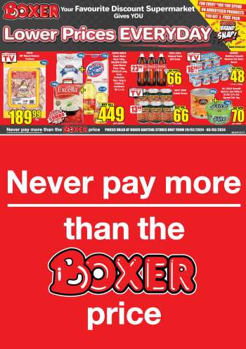 Boxer catalogue  - 29/02/2024 - 03/03/2024.