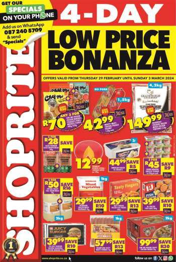 Shoprite catalogue  - 29/02/2024 - 03/03/2024.