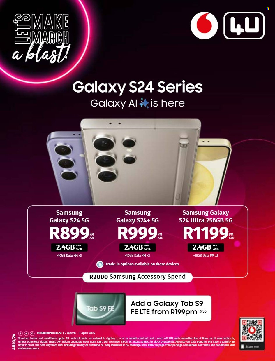 Vodacom specials - 07/03/2024 - 03/04/2024. Page 1