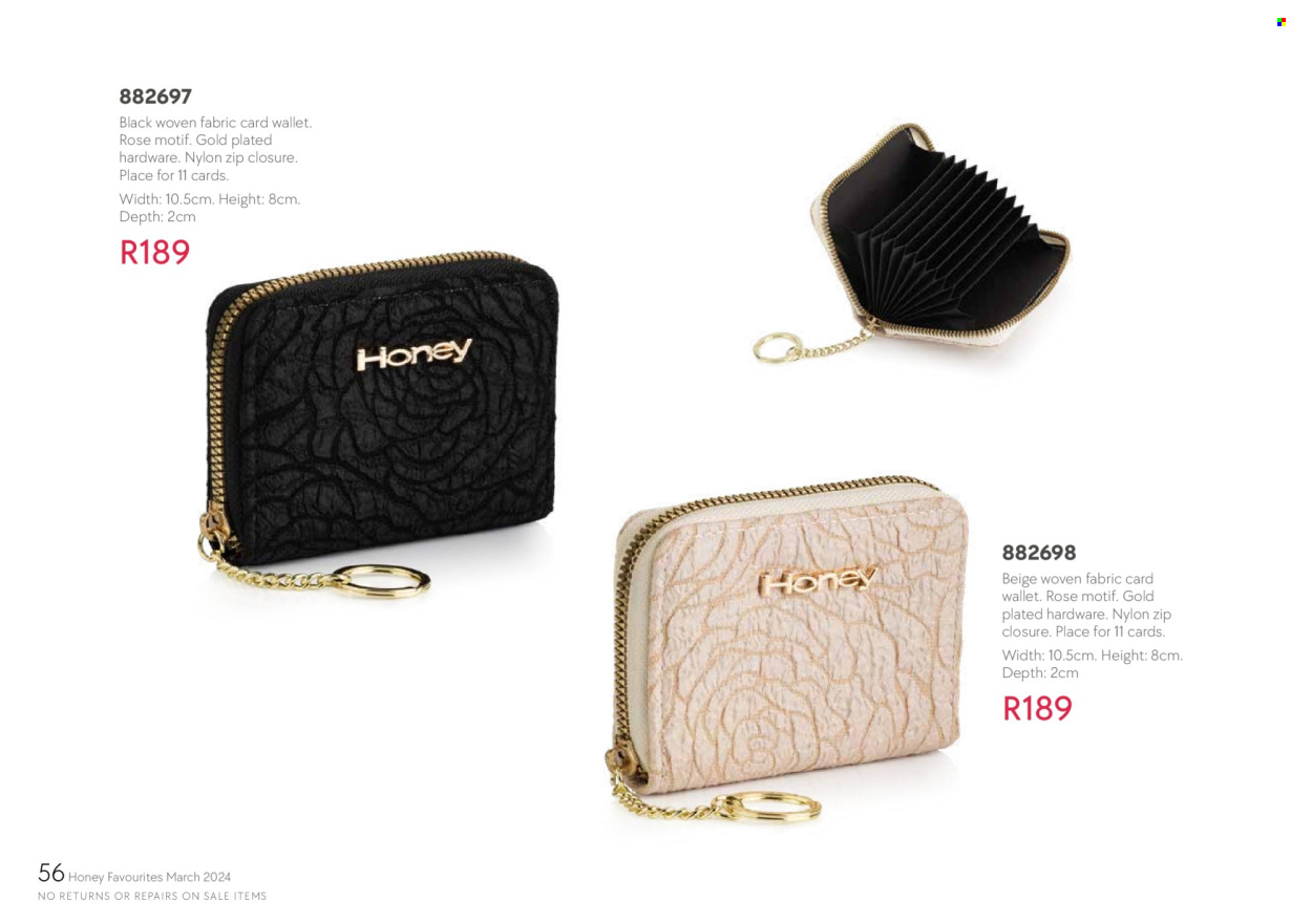 Honey specials. Page 58