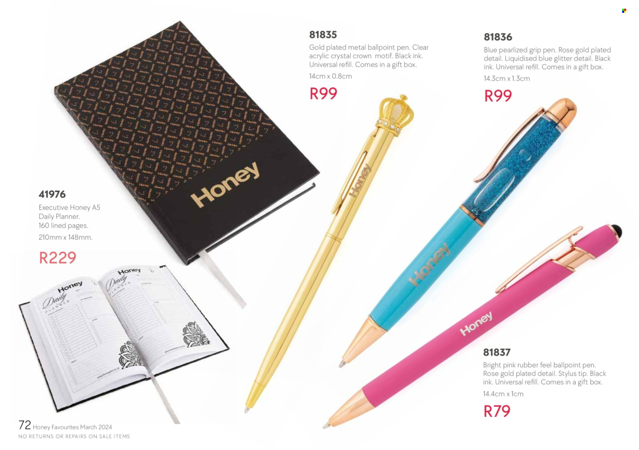 Honey specials. Page 74