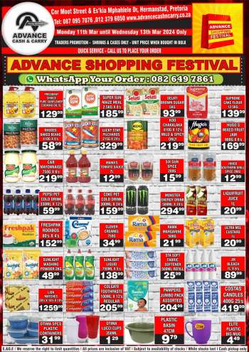 Advance Cash & Carry catalogue  - 11/03/2024 - 13/03/2024.