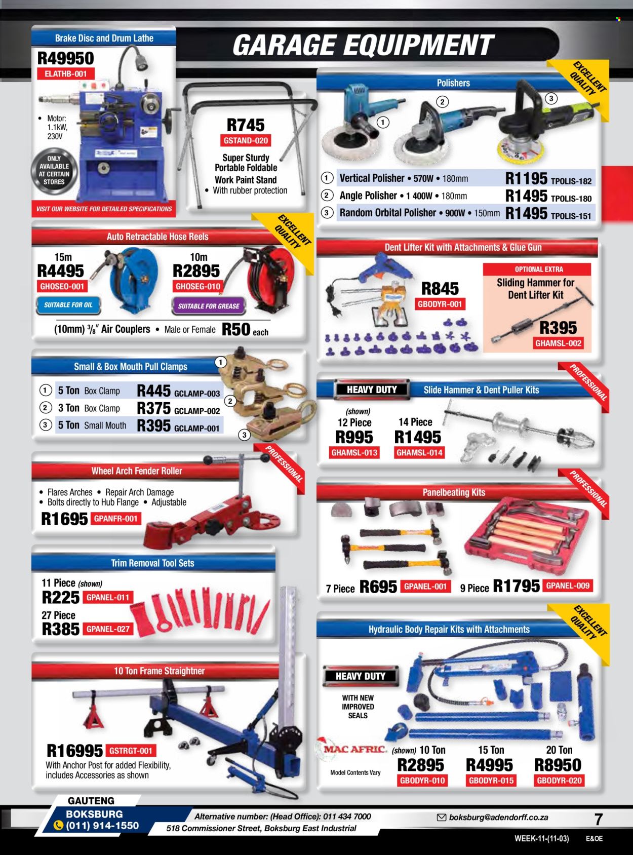 Adendorff Machinery Mart specials. Page 9