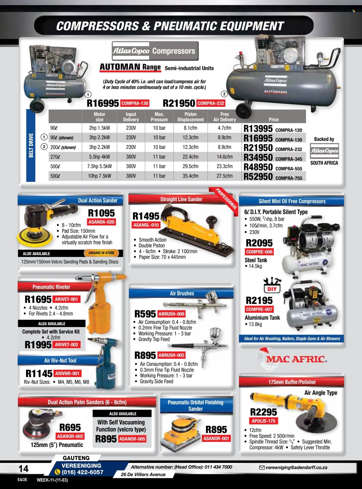 Adendorff Machinery Mart specials. Page 16