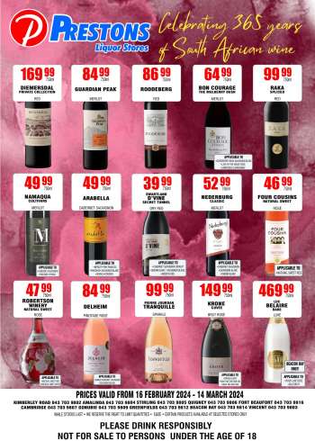 Prestons Liquor Stores catalogue  - 16/02/2024 - 14/03/2024.