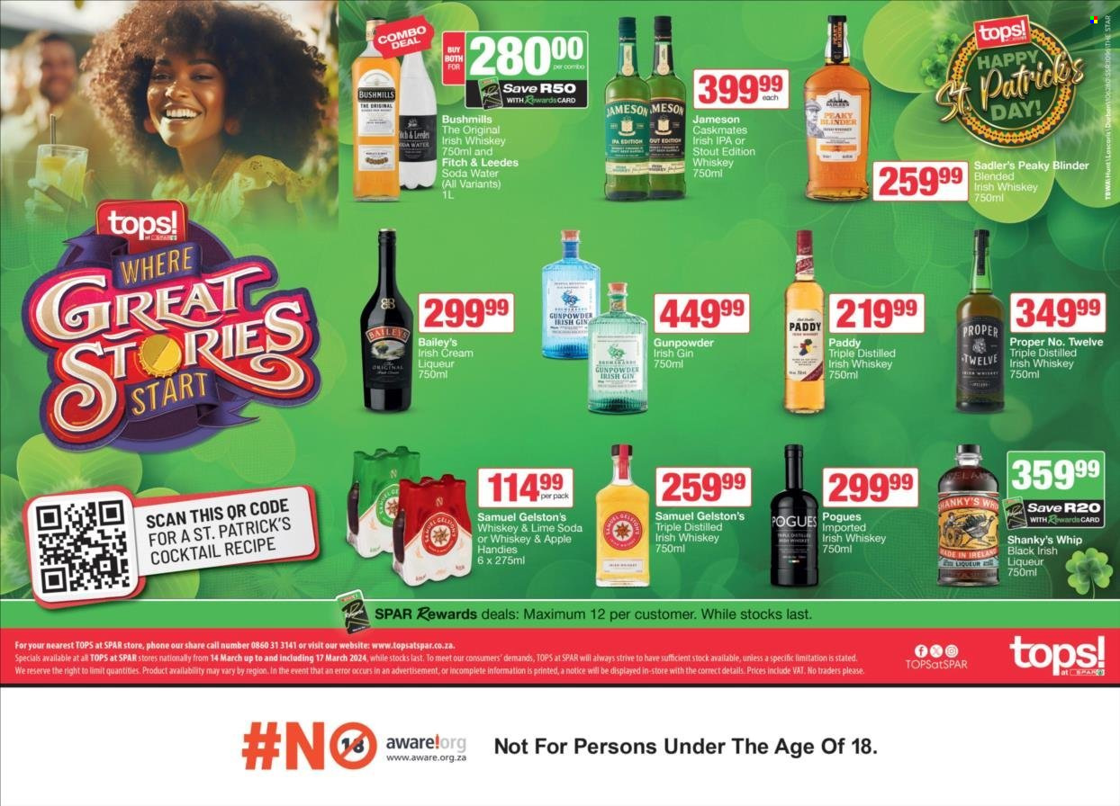 TOPS at SPAR specials - 14/03/2024 - 17/03/2024. Page 1
