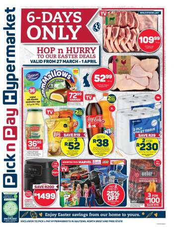 Pick n Pay Hypermarket catalogue  - 27/03/2024 - 01/04/2024.