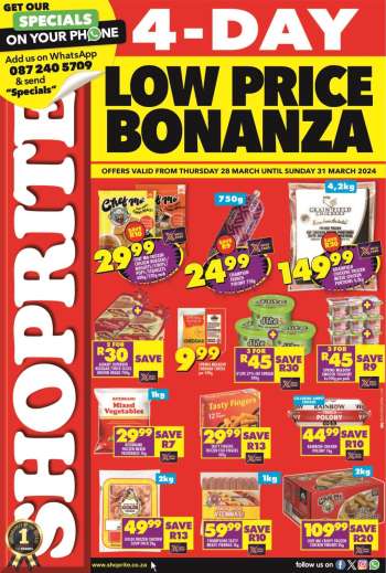 Shoprite catalogue  - 28/03/2024 - 31/03/2024.