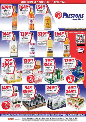 Prestons Liquor Stores catalogue  - 28/03/2024 - 01/04/2024.