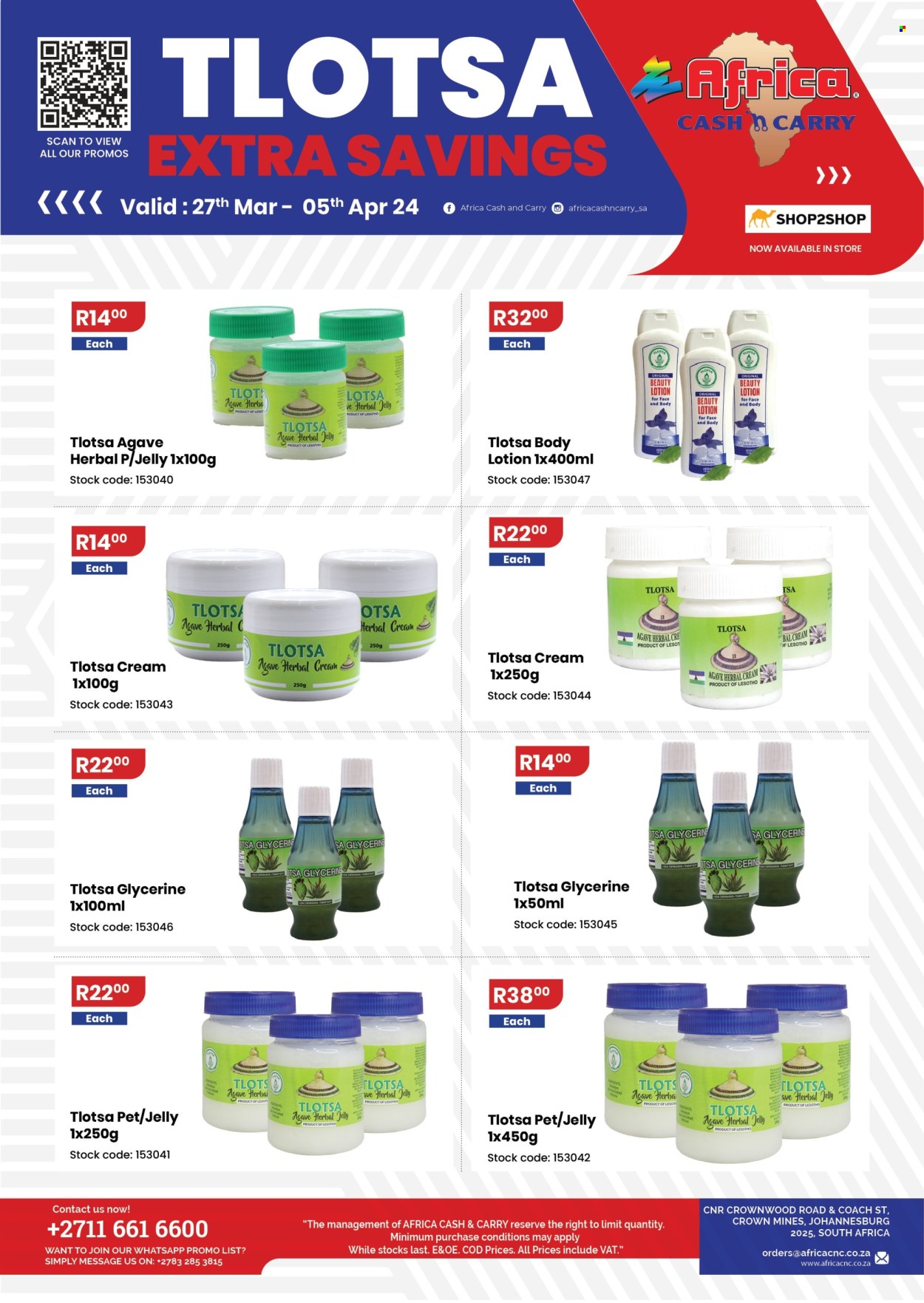 Africa Cash & Carry specials - 27/03/2024 - 05/04/2024. Page 1