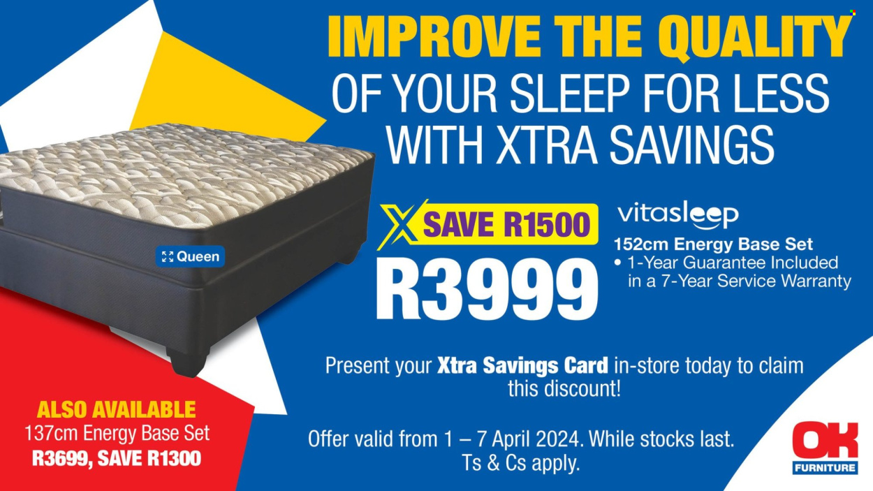 OK Furniture specials - 01/04/2024 - 07/04/2024. Page 1