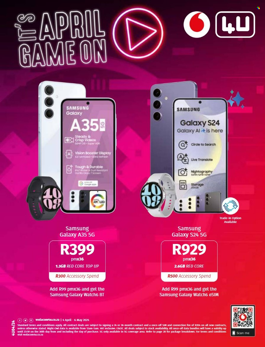 Vodacom specials - 04/04/2024 - 06/05/2024. Page 1
