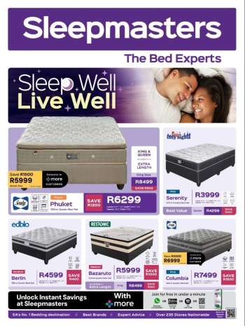 Sleepmasters catalogue  - 08/04/2024 - 05/05/2024.