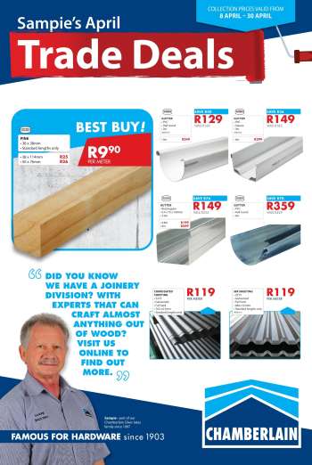 Chamberlain catalogue  - 08/04/2024 - 30/04/2024.