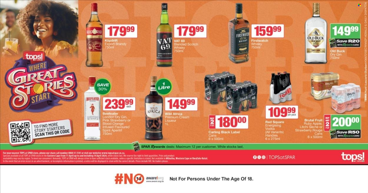 TOPS at SPAR specials - 11/04/2024 - 14/04/2024. Page 1