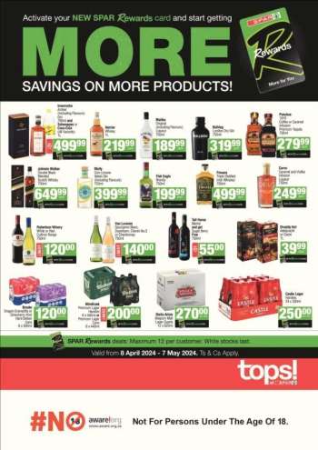 TOPS at SPAR catalogue  - 08/04/2024 - 07/05/2024.