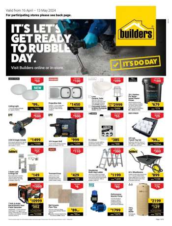 Builders catalogue  - 16/04/2024 - 13/05/2024.