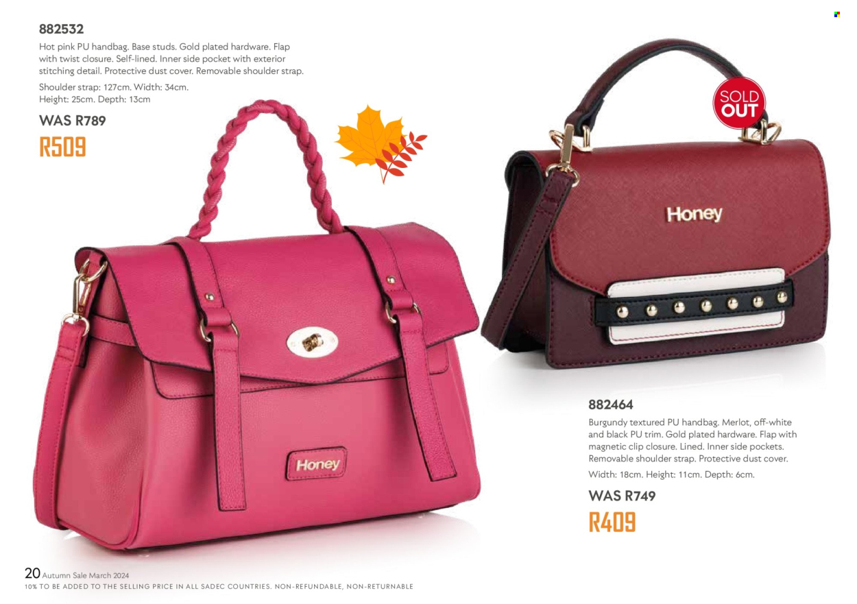 Honey specials. Page 22