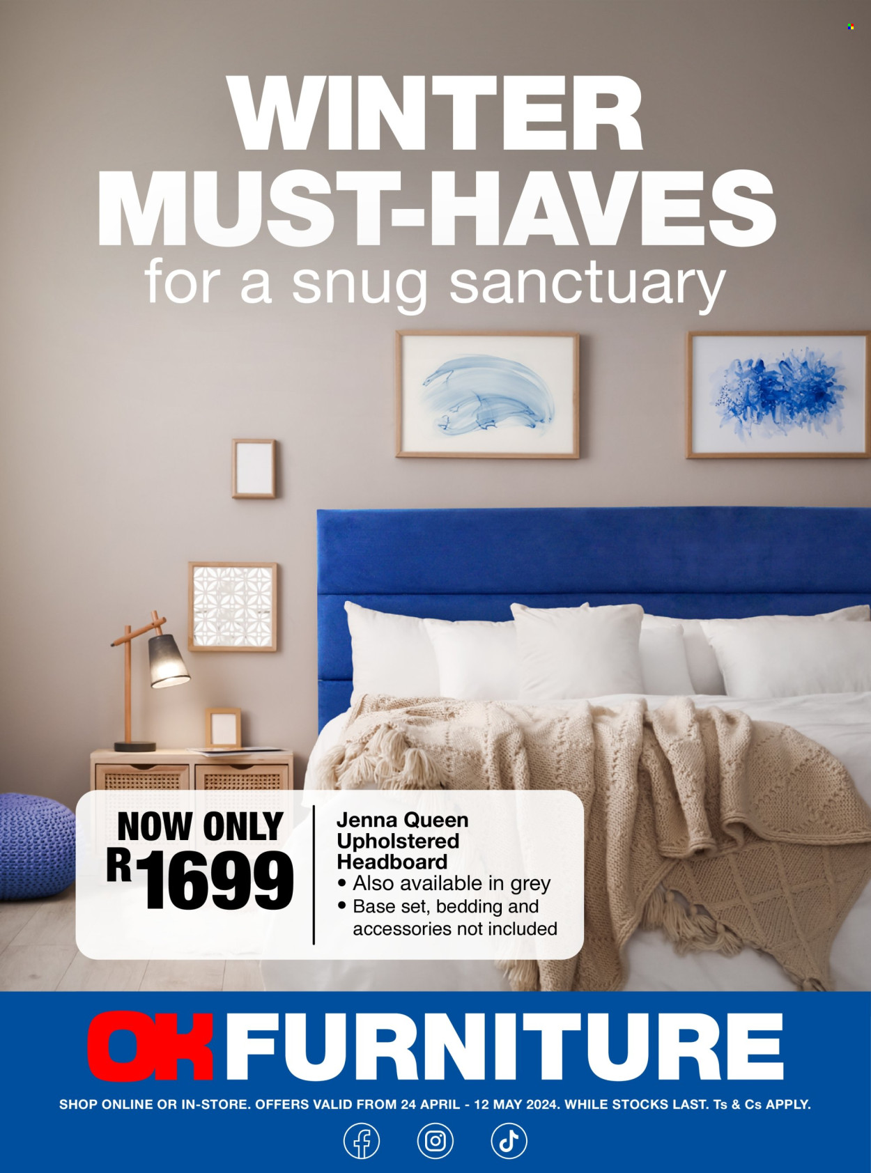 OK Furniture specials - 24/04/2024 - 12/05/2024. Page 1