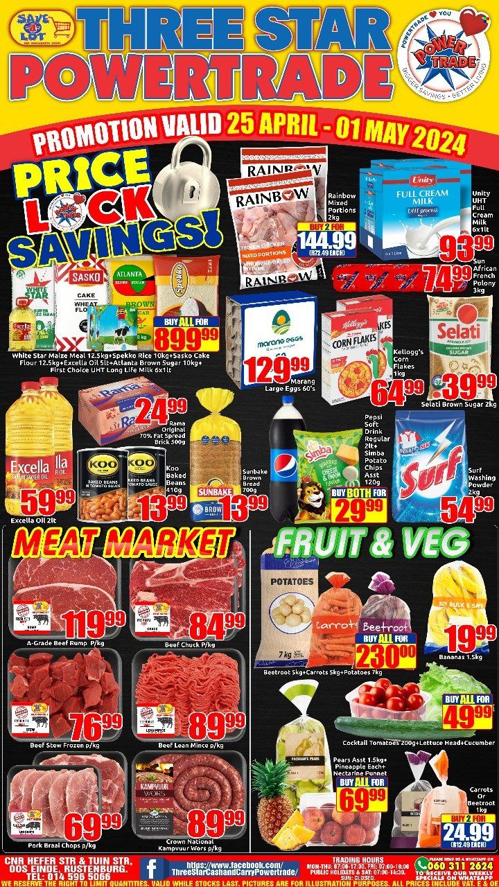 Three Star Cash and Carry specials - 25/04/2024 - 01/05/2024. Page 1
