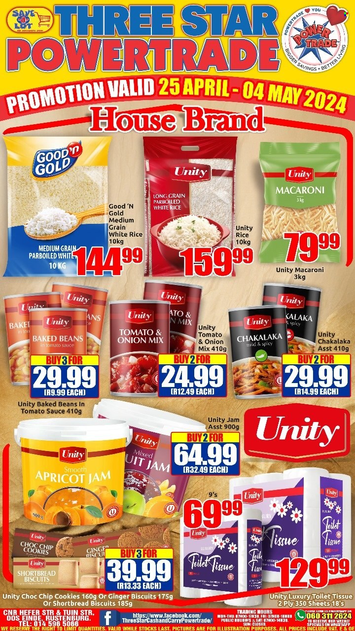 Three Star Cash and Carry specials - 25/04/2024 - 04/05/2024. Page 1